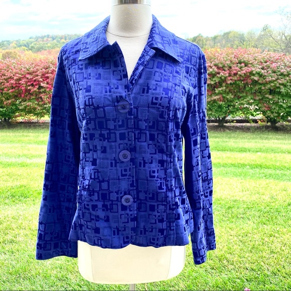 Chico's Jackets & Blazers - Chico’s Button Front Blue Jacket